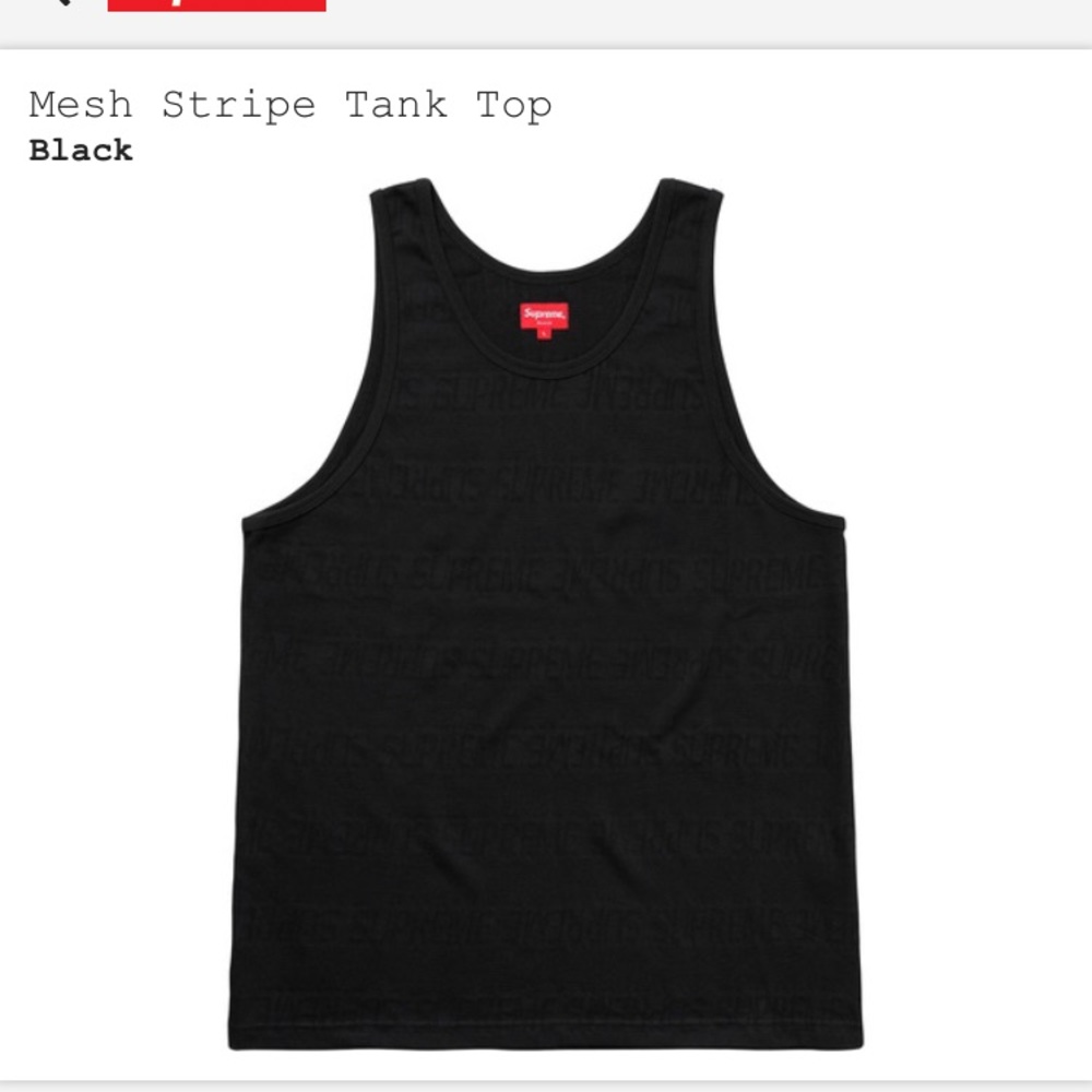 Supreme mesh stripe tank